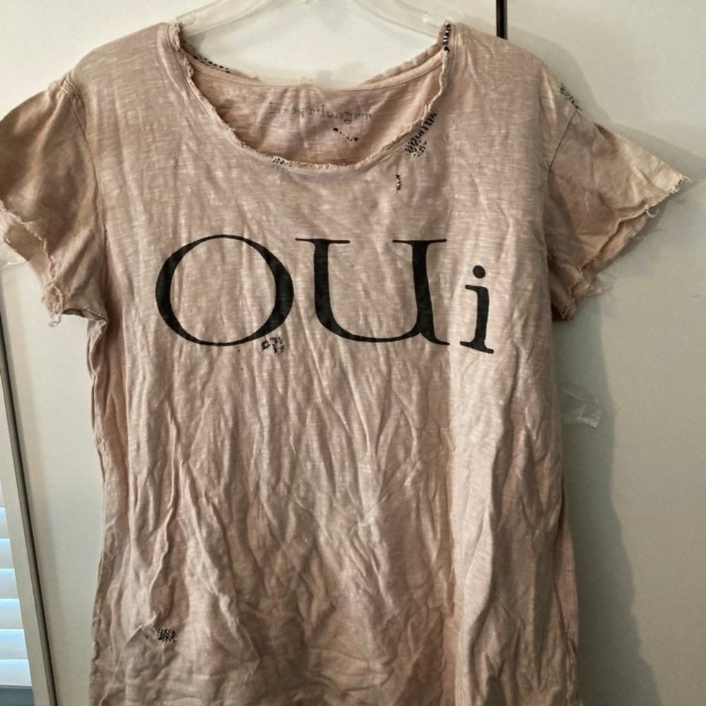 NWT Magnolia Pearl Cotton Oui Tee in Mink